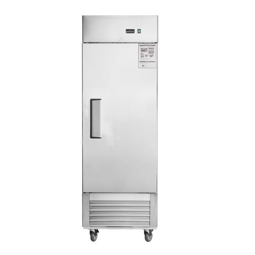 27"W Commercial Refrigerator Single Solid Door Stainless Steel Reach-in Refrigerator 18.68 Cu.ft. Upright Fan Cooling Refrigerator for Restaurant, Bar 27"W Commercial Refrigerator Single Solid Door Stainless Steel Reach-in Refrigerator 18.68 Cu.ft. Upright Fan Cooling Refrigerator for Restaurant, Bar